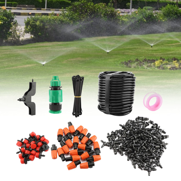 15 m slang droppbevattningssystem kit självbevattna trädgårdsslang Sprinkler munstycke set
