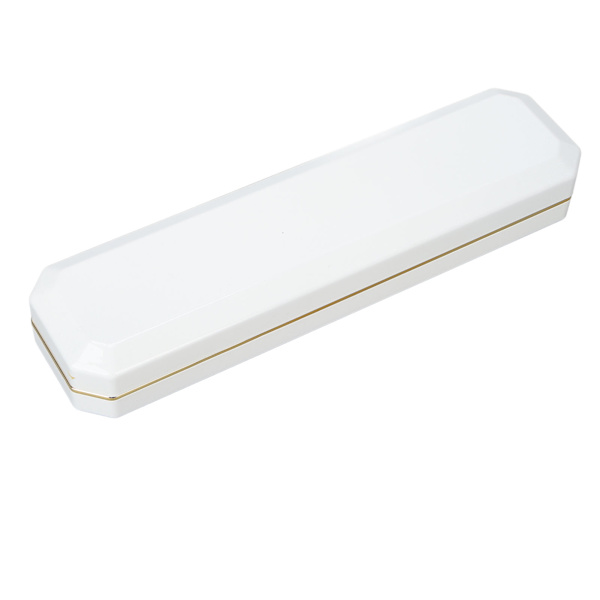 LED-belyst smykkeskrin til ringe og armbånd - Præsentation og opbevaringsæske til frieri, forlovelse, bryllup - Hvid finish