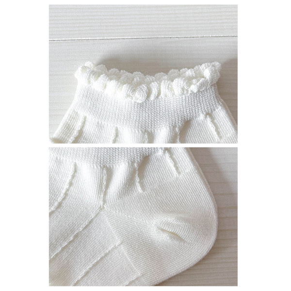 5 Par Damstrumpor Kort Toppkant Spets Sömnad Elastisk Nylon Bekväma Andningsbara Ankelstrumpor Vit 0124 Fri Storlek