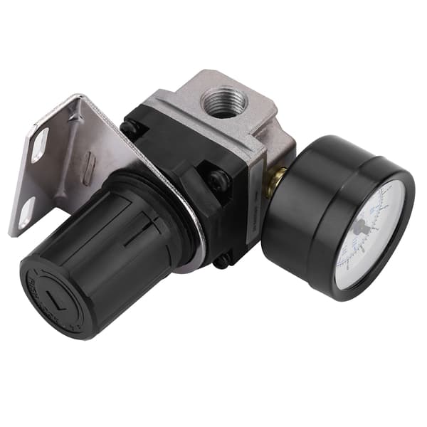 Pneumatisk regulator justerbar lufttryck kompressor kontrollventil mätare G1/4 anslutning