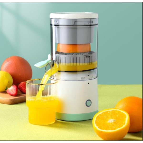 Bærbar automatisk elektrisk juicer 1500mAh genopladeligt batteri USB-opladningsport anti-dryp-system let at rengøre til familie/rejser/camping/campingvogn，12,7*12*