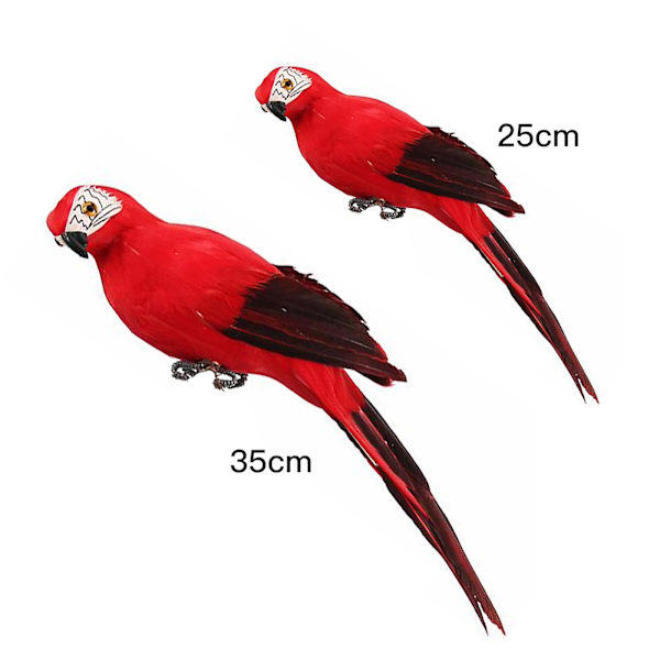 (1 paketti) (Järvi sininen 35cm) Simuloitu papukaija ara Window Gardening Decoration Bird Vaahto höyhenet Suuri papukaija Koti koristeet 35CM