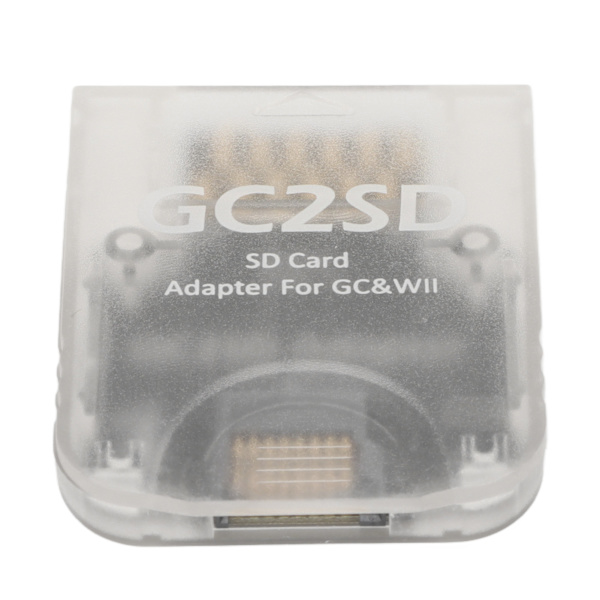 GC2SD-kortinlukija Plug and Play Kannettava Ammattimainen Pelikonsoli Mikro Tallennuskortin Sovitin Wii:lle GC:lle Läpinäkyvä