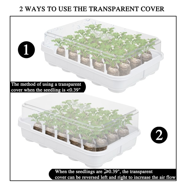 (6 set gröna) 20-håls plantbox (förpackningsstorlek: 26*19*17cm)