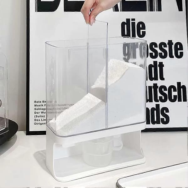 Wall-Mounted Laundry Detergent Dispenser - Versatile Storage for Scent Boosters with Included Cups