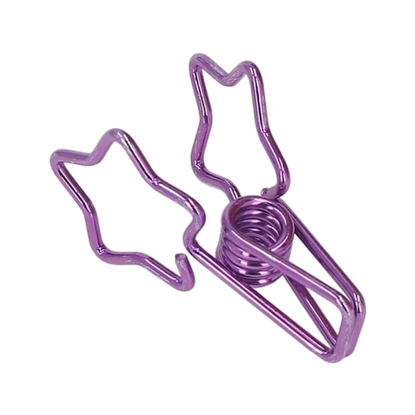 100 Purppuraista Tähti-Sidosliitintä | Piirroshahmo-Design, Kestävät Metalliset Liittimet Vahvalla Pitovoimalla Toimistoon, Kirjanpitoon ja Lippujen Hallintaan