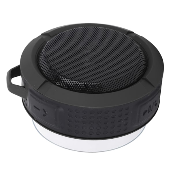 Sugkopps Bluetooth-högtalare 3.7v 500mah IP65 Vattentät Bärbar Trådlös Högtalare för Badrum Utomhus Svart