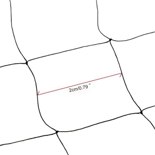 Svart multifunksjonelt kryptert fuglenett 2*2cm[5*15m]