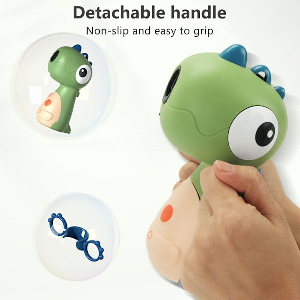 Bubbelmaskin Söt Dinosaurie Bubbelblåsare Maskin för Barn Bubbelblåsare Bubbelleksaker med Ljus och Musik för Pojkar och Flickor