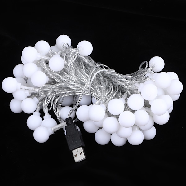 10m/32,8ft 80LED Rund USB-Fængede Lys - Ideel til Hjem, Soveværelse og Bryllupsdekoration