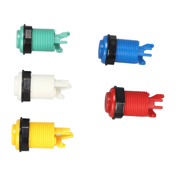 28mm Arkadspel Tryckknapp 5 Färger DIY-delar LED-upplysta Knappar Brytare för Styrenheter
