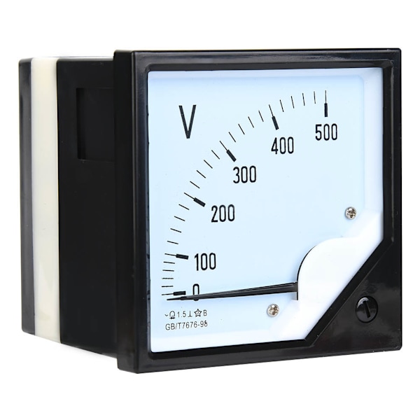 AC Analog Voltmeter 0-500V til elektroniske styreenheder - Firkantet panelspændingsmålingsværktøj