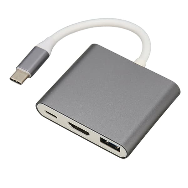 3 i 1 USB C Hub Multiport Adapter med USB 30 og HDMI til Windows og Mac