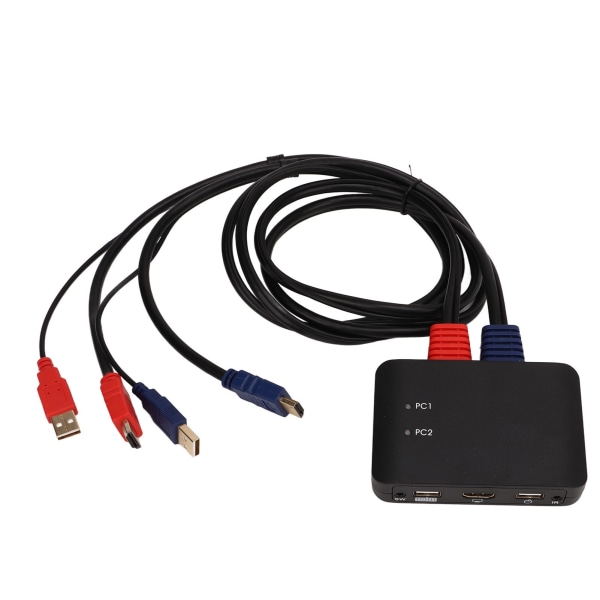 HD Multimedia Interface Switcher 2 indgange 1 udgang KVM Splitter Adapter til Mus Tastatur Bærbar Computer Printer Projektor