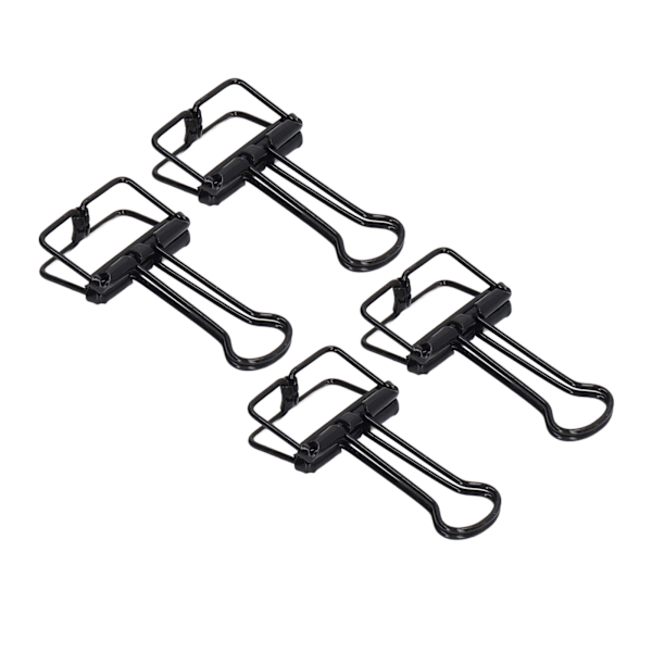 80-pakning sorte 0,7\" hule binderklips for hjemmekontorstudie: Robust metall, sterke klemmepapir klemmer.
