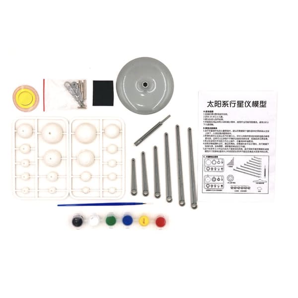 DIY Solsystem 9 Planeter Model Kit med Pensel Videnskabsuddannelseslegetøj til Børn