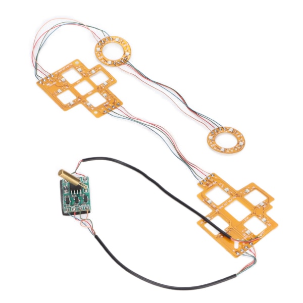 Trådløs Controller LED Light Board til PS5 Multicolor Board med Rocker Joystick Cap Cross Key ABXY Lille knap