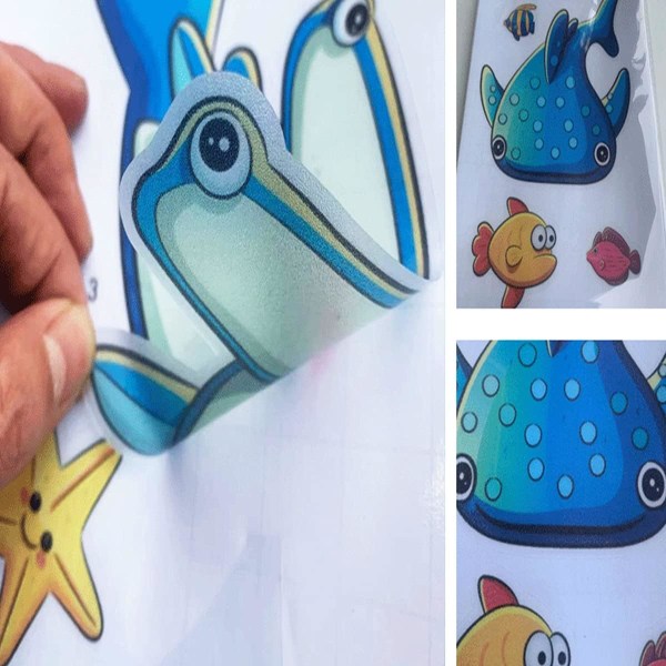 24 st halkfria badkarsklistermärken Dusch Ocean Elements tecknade klistermärken för badkar och badrum Familj Baby Barn Slipper längre