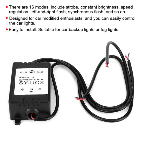 12V 1.5W Universal Trådløs Strobe Kontrolmodul LED DRL Flash Controller System til Bil Motorcykel