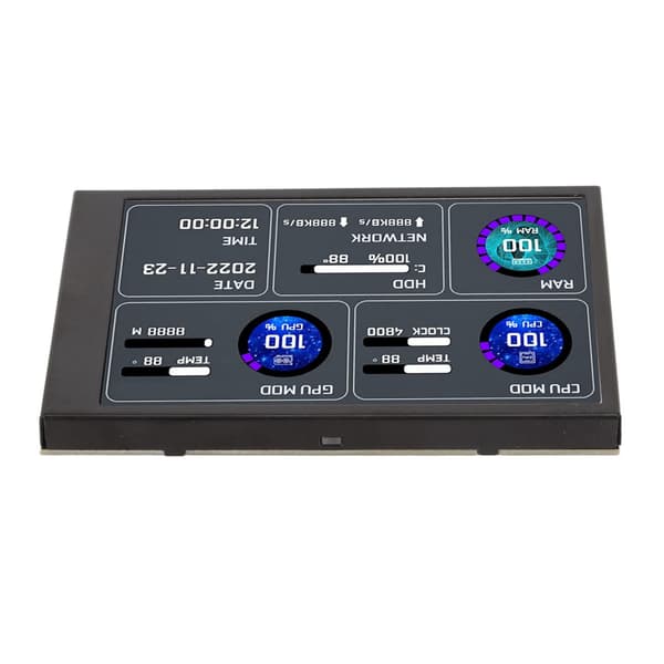 3,5 tums IPS-dator temperaturmonitor Dubbla USB C anpassningsbar layout PC CPU-datamonitor för stationära chassin