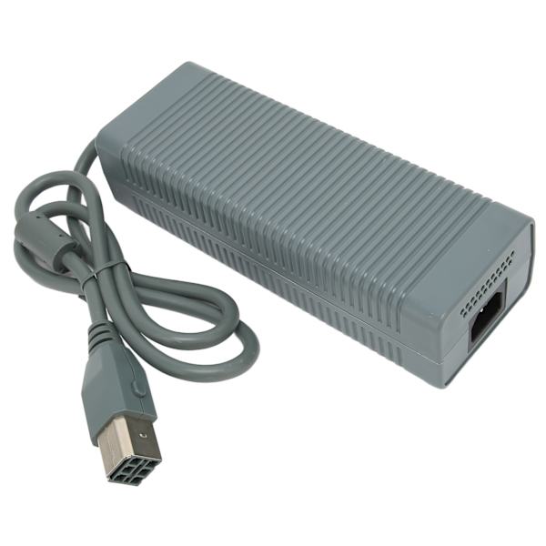 Strømforsyning for Xbox 360 Spillkonsoll, Strømadapter Lader med Strømkabel 185‑265VUK Plugg