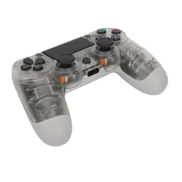 Fjernbetjening Joystick Gamepad Følsomme Knapper Ægte Vibration Forhindrer Glidning Trådløs Spilkonsol til Computer Telefoner Transparent Grå