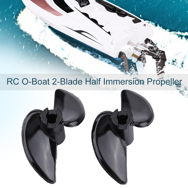 Elektrisk RC O-Båt Tillbehör: 4x40mm CNC-fräst 2-bladig Halv-Immersion Propeller (Set med 2 par)