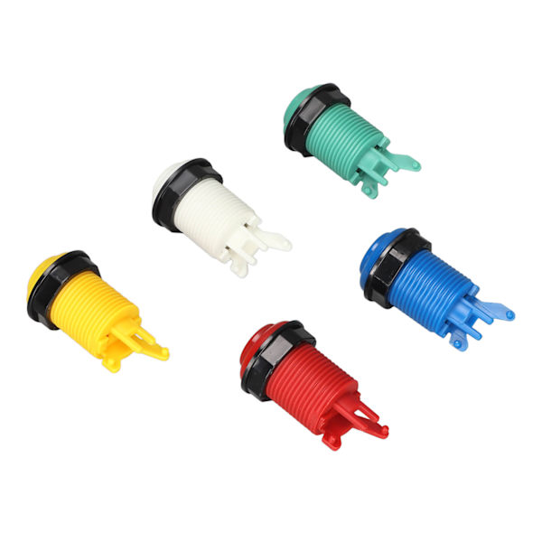 28mm Arkadspel Tryckknapp 5 Färger DIY-delar LED-upplysta Knappar Brytare för Styrenheter