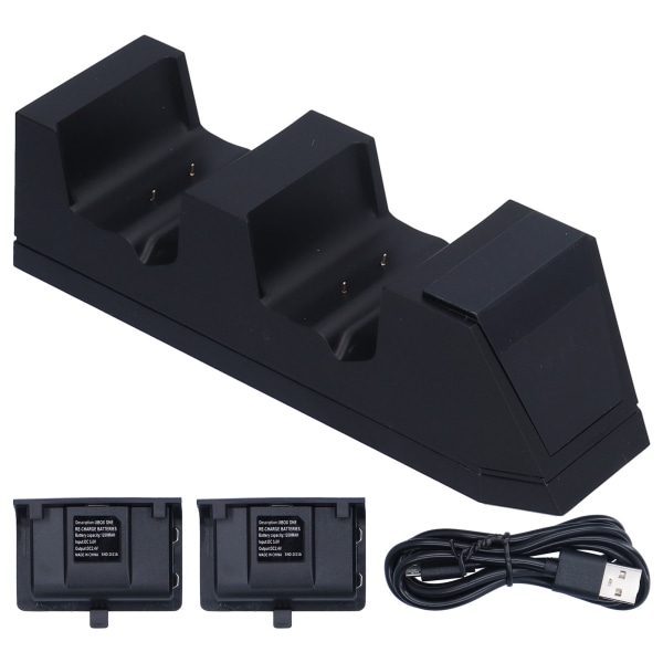 Controller Opladningsstation 2 Enheder Controller Oplader med 2 Genopladelige Batterier til Xbox One SND‑400