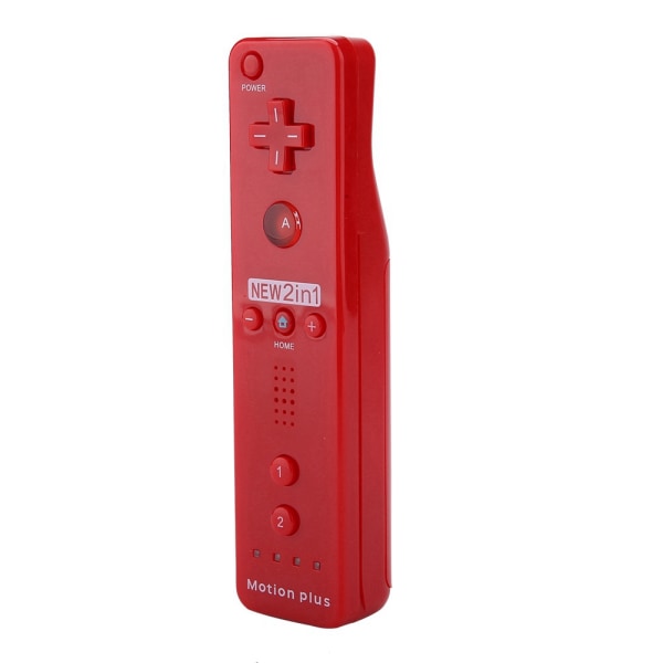 Somatosensorisk spillhåndtakskontroller håndkontroll innebygd akselerator for Nintendo Wii WiiU(Rød)- W