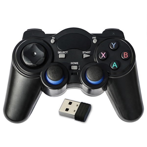 Trådløs Spilcontroller Følsom 2.4G Joystick Controller til Android TV Set Top Box Sort