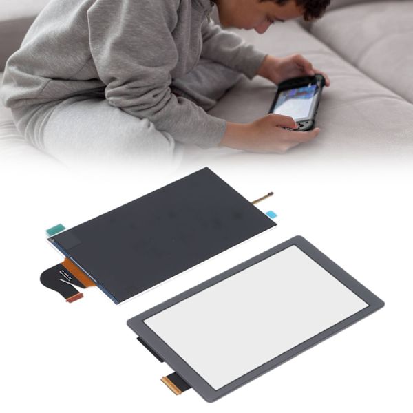 Ersättnings-LCD-skärm för Switch Lite Hållbar ersättnings-LCD-skärm Reparationsdelar för Switch Lite Svart