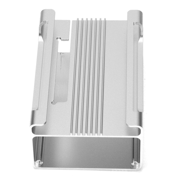 Metal Beskyttelsesetui Holdbart CNC-bearbejdet Aluminiumlegeringsetui til Raspberry Pi 3rd Sølv