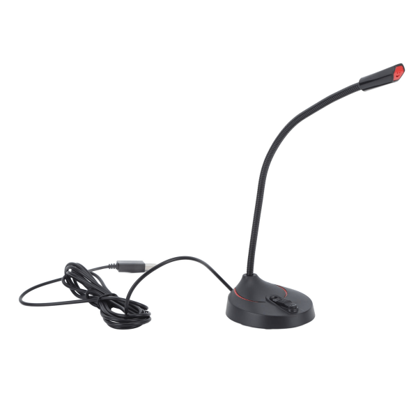 Svanehals Trådløs Mikrofon Sort 360 Grader Optagelse Desktop Svanehals Mikrofon til Karaoke Konference Optagelse USB