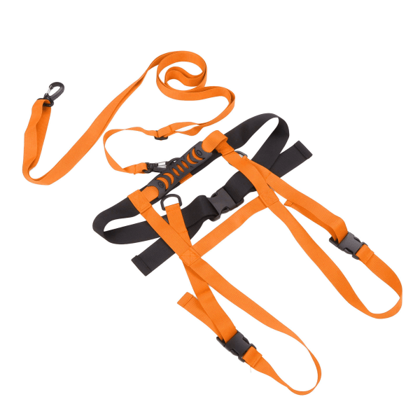 Barnskidsäkerhetsrem Nylon Justerbart skidträningsbälte för cykling Fallförebyggande träning Orange