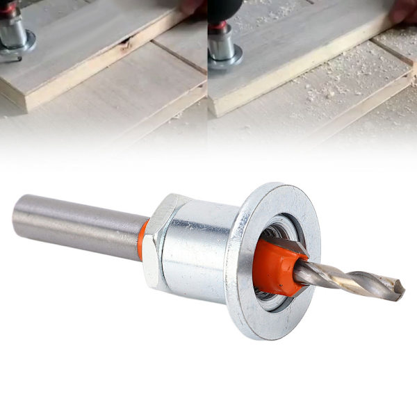 Justerbar Countersink Bit Set Ersättningskombination med Wood Metal Power Tool Box