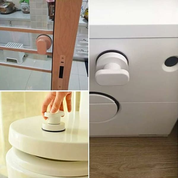 2-pack Suction Cup Door Handles, Foldable Suction Cup Handles
