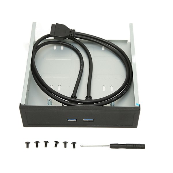 USB 3.0 Hub 5.25in Frontpanel med 2 porte 19pin 5Gbps til PC Computer Case