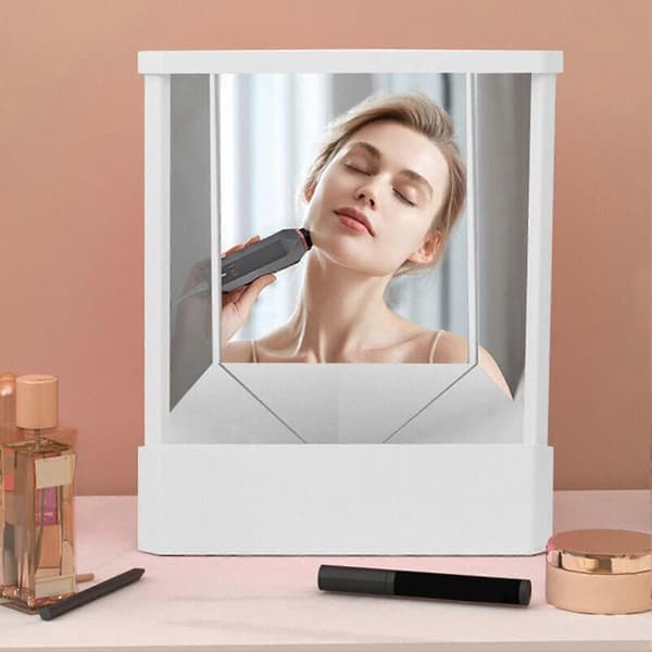Non-Reversing Mirror Precision True Image Makeup Mirror Non-Magnifying Table Mirror Real Reflections Beauty Mirror for Your Face Jikaix White White L