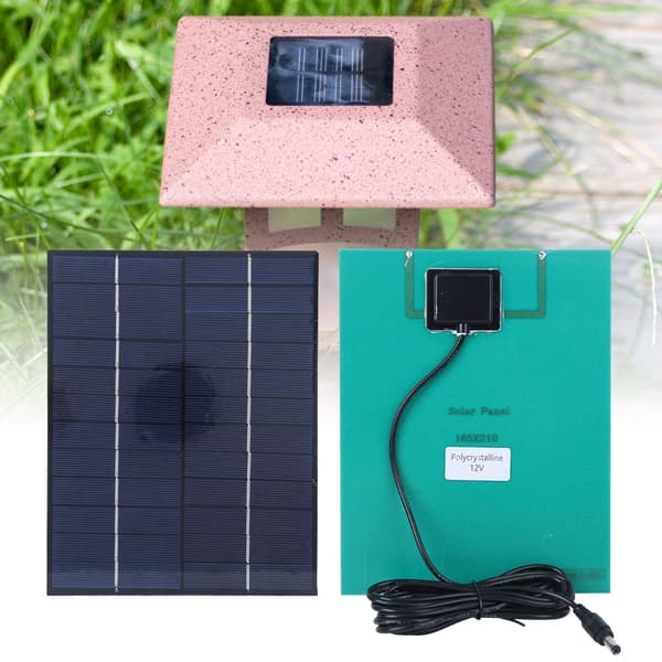 5.5W 12V Polykrystallinsk Solpaneloplader Special Board 5521DC Output