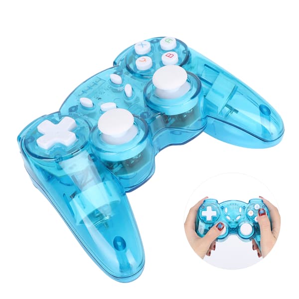 Trådløs Spilcontroller Beskyttende Skal ABS Gamepad Transparent Blå Multi Farve Tilbehør