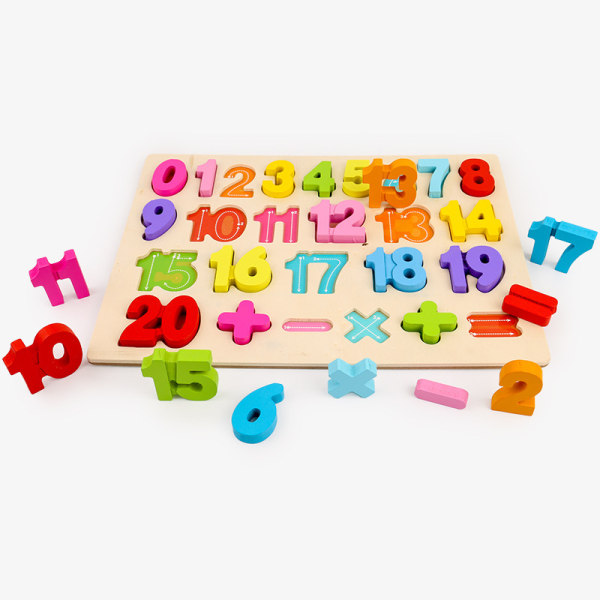 Puiset palapelit taaperoille, Aitey Alphabet Shape Puinen Puzzl