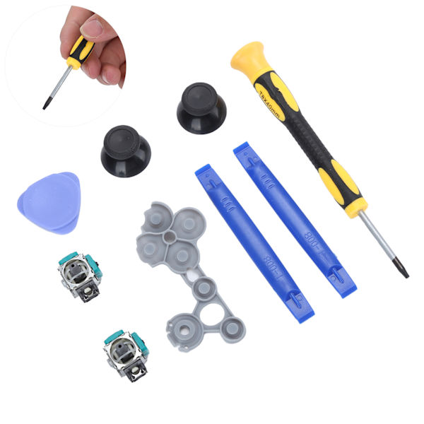 3D Analoga Joystickar T8 Skruvmejsel Tummehattar Kit för XBOX ONE-Kontroller Set