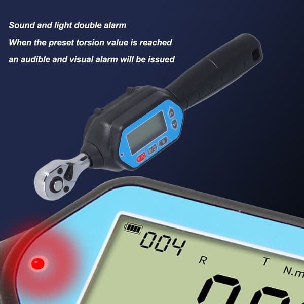 1 STK Mini Digital Display Momentnøgle 3 Målemetoder 1/4in Momentnøgle 30Nm 72 Tænder
