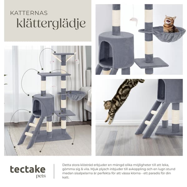 【bt02】tectake Klorestativ Dominik Grey grå