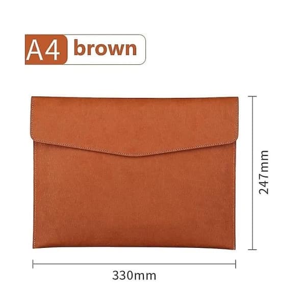 A4 Leather Folder Storage Document Bag Conference Office Organization Document Bag Storage Bag School Office