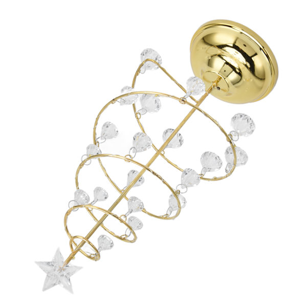 Varmt gull LED juletre bordlampe - Elegant krystallbelysning for soverom, bad og trappedekorasjon