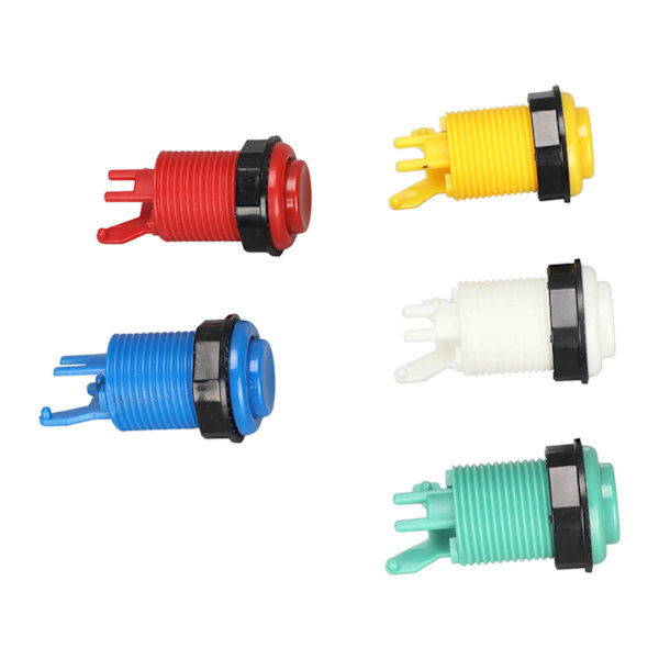28mm Arkadspel Tryckknapp 5 Färger DIY-delar LED-upplysta Knappar Brytare för Styrenheter