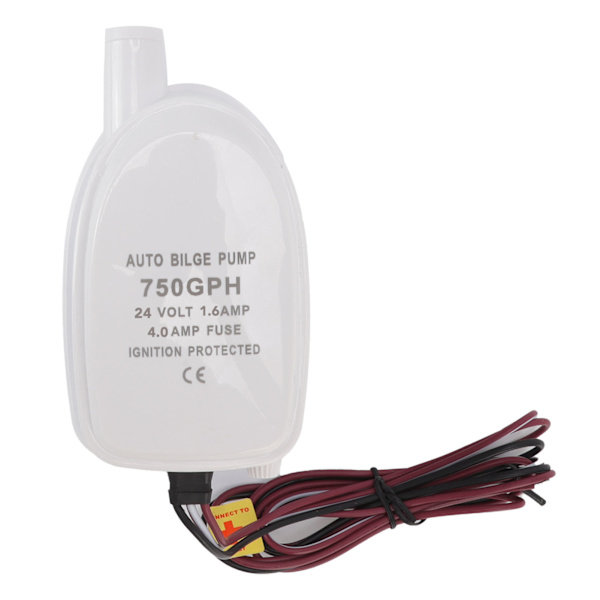 Automaattinen pohjapumppu, iskunkestävä, mini, monitoiminen, DC-upotuspumppu kellukkeella, 24V 1.6A 4A sulake