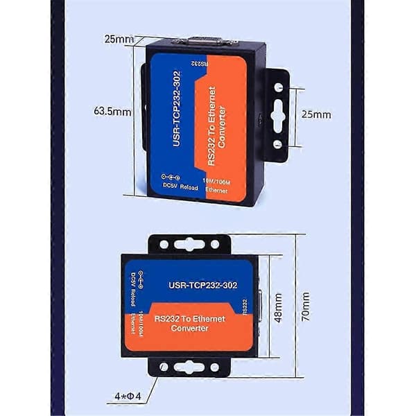 USR Ethernet Servermodul USR-TCP232-302 RS232 til Ethernet TCP IP Servermodul Ethernet-konverter